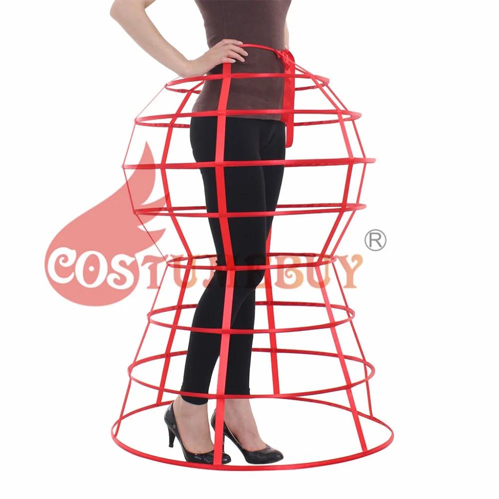 Costumebuy Лолита готический шар платье рыбий хвост юбка нижняя юбка платье косплей Нижняя юбка верхняя одежда клетка суета Паньер 8 обручи