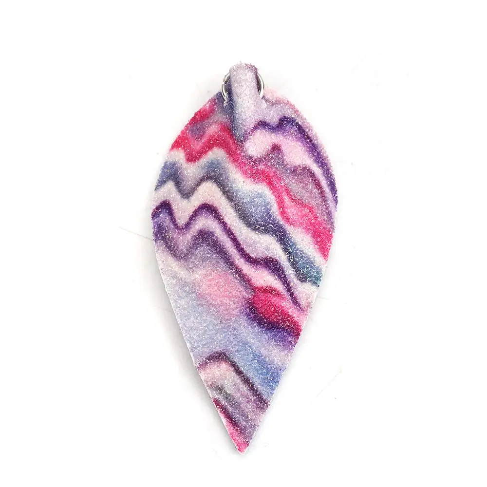 Модные подвески DoreenBeads из искусственной кожи разноцветные рябчатые украшения в