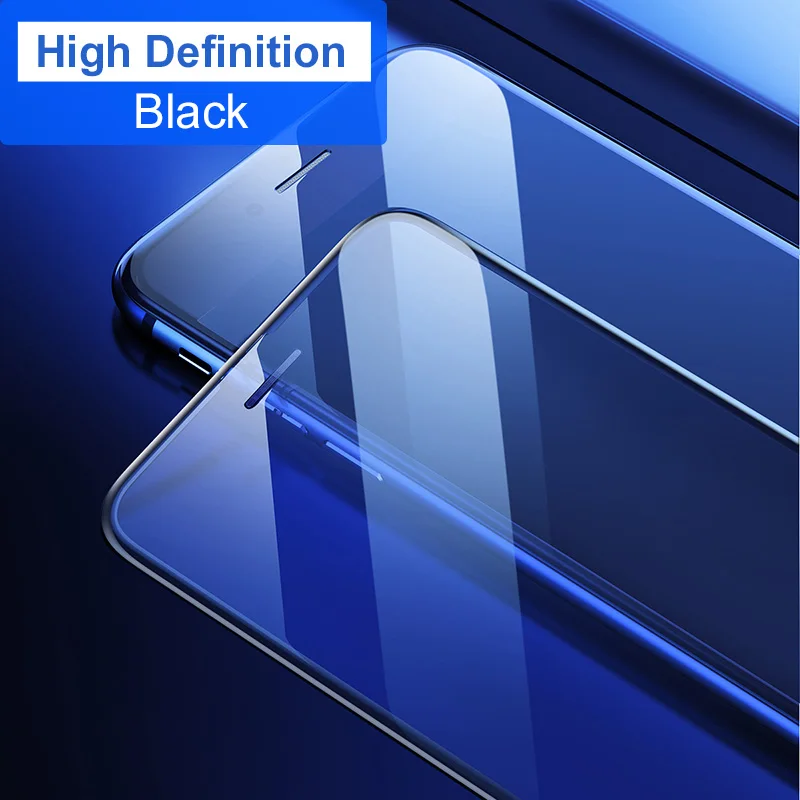 HD Black Baseus 0,3 мм пыленепроницаемый протектор экрана из закаленного стекла для iPhone 8 7 6 6s S Plus 7Plus 8Plus полное покрытие Защитная стеклянная пленка - Цвет: HD Black