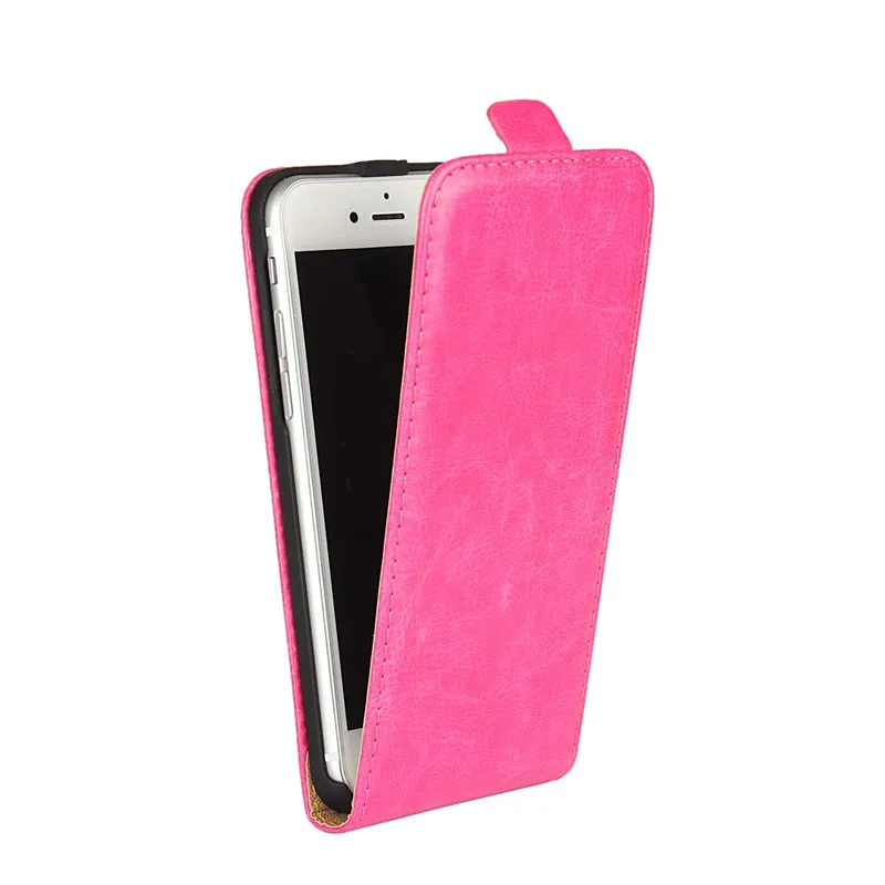 Rose PDGB Флип из искусственной кожи чехол для iPhone 6 6s Plus 7 8 чехол 4 4S 5 5C SE 5S Ретро Чехол Вертикальный флип чехол для телефона магнит - Цвет: Rose