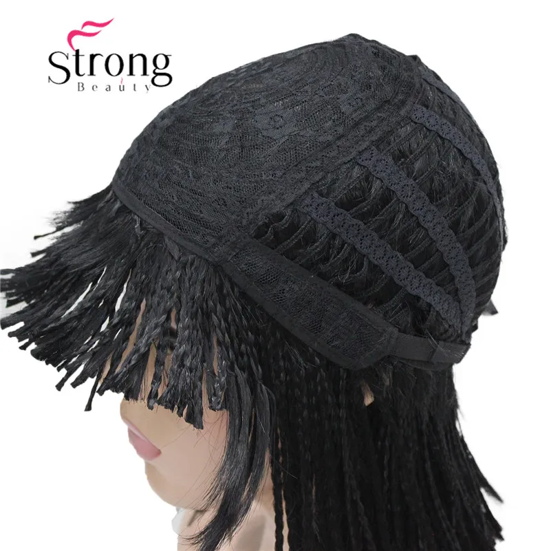 StrongBeauty короткий Боб плетеный ящик косы блонд парик полный охват синтетические парики выбор цвета