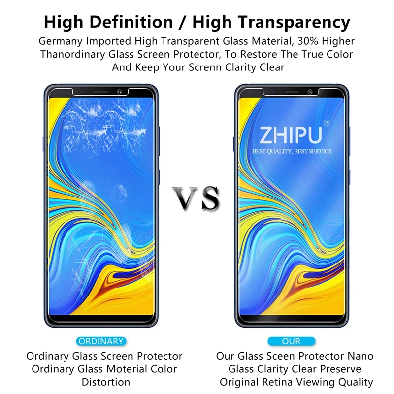 2.5D 0.26mm 9H Tempered Glass For Samsung Galaxy A9 (2018) Screen Protector protective film 2018 A9s 6.3 | Мобильные телефоны и