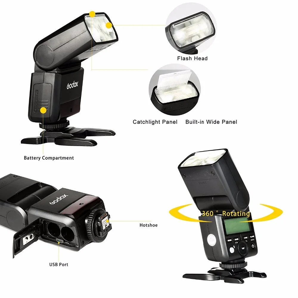 3X Godox Mini Speedlite TT350S камера Вспышка TTL HSS GN36 + X1T-S передатчик для Sony A9 A7RII беззеркальная