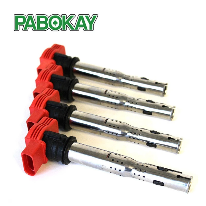 

4 шт. x для AUDI R8 Q5 Q7 S4 S6 A4 A5 A6 A8 QUATTRO 3,0 3,2 4,2 катушки зажигания 06E905115E 06E905115C 06E905115B 06E905115D