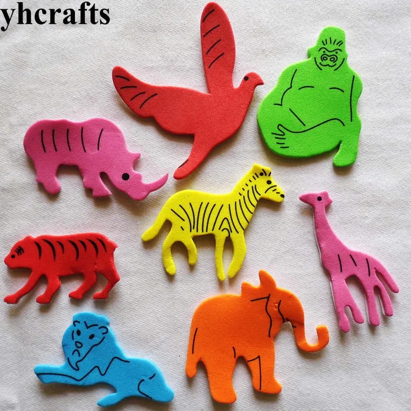 20PCS 4.5-7cm 1 упаковка/Партия. Красочные наклейки из вспененного материала в виде машины. Украшения детской комнаты, Обучающие Игрушки для раннего развития, игрушки ручной работы для детей - Цвет: 20PCS 4.5-7cm