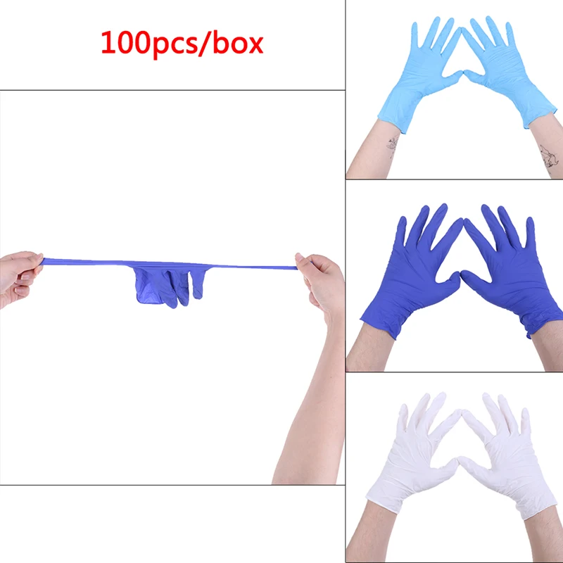 100 шт./компл. одноразовые тату перчатки Водонепроницаемый татуировки машина