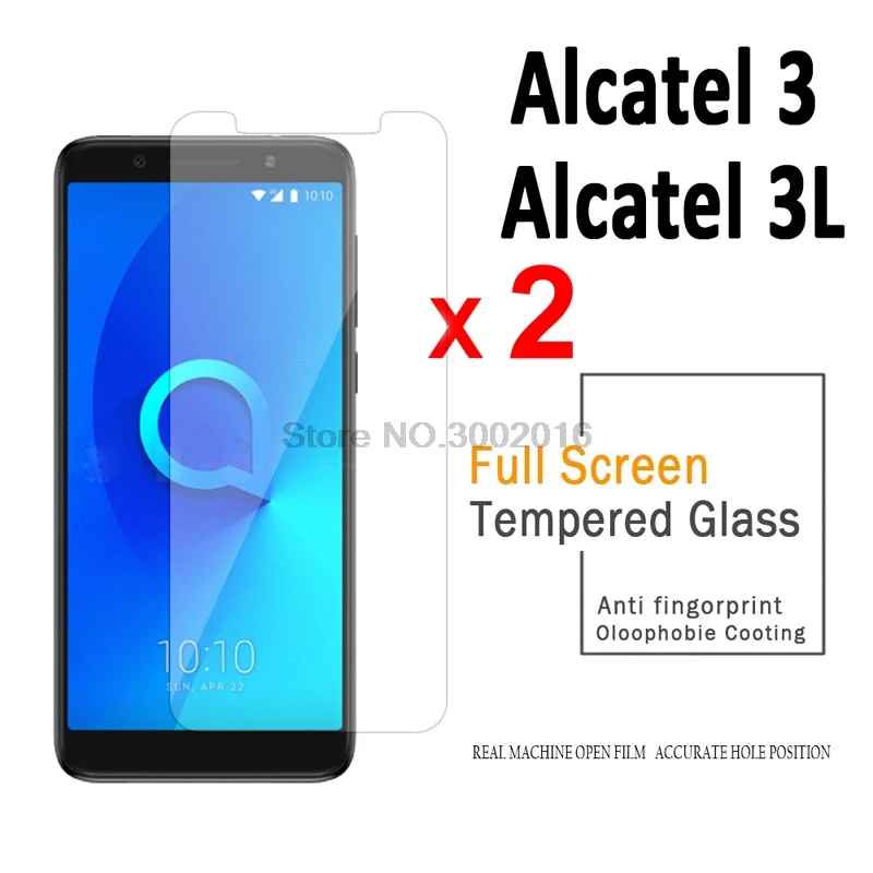 2 шт. закаленное стекло для Alcatel 3 9 H Защитная пленка для экрана для Alcatel3 5052D 5052Y 5," экран для Alcatel 3L 5034D стекло