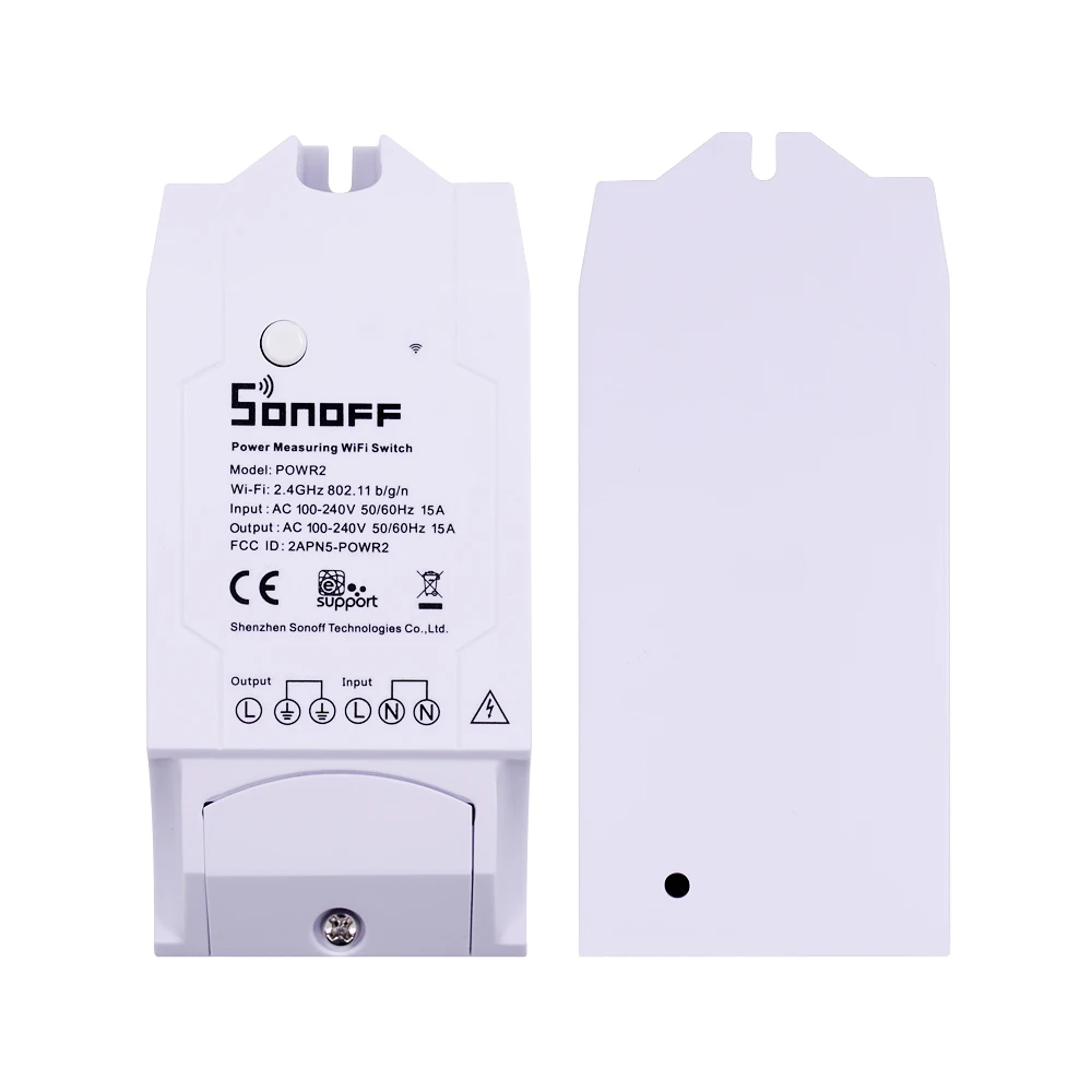 Itead Sonoff Pow R2 16A Интеллектуальный переключатель Wi-Fi с более высокой контроль точности энергии Применение умный дом Мощность измерительный работает с Amazon Alexa