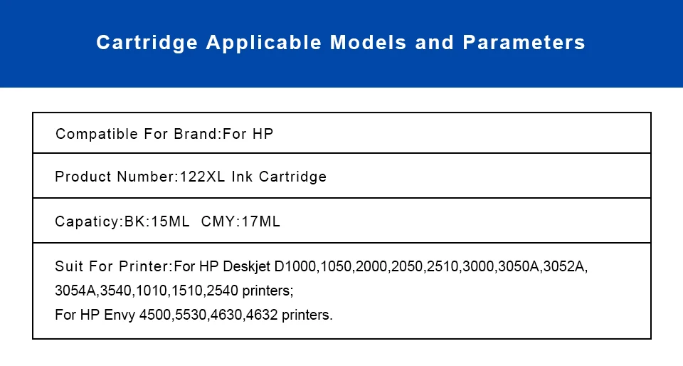 INKARENA Замена для hp 122 XL чернильный картридж для hp 122 122XL с чернилами hp Deskjet 1000 1050 1510 2000 2050 3050 1050A 2050A 3050A принтер