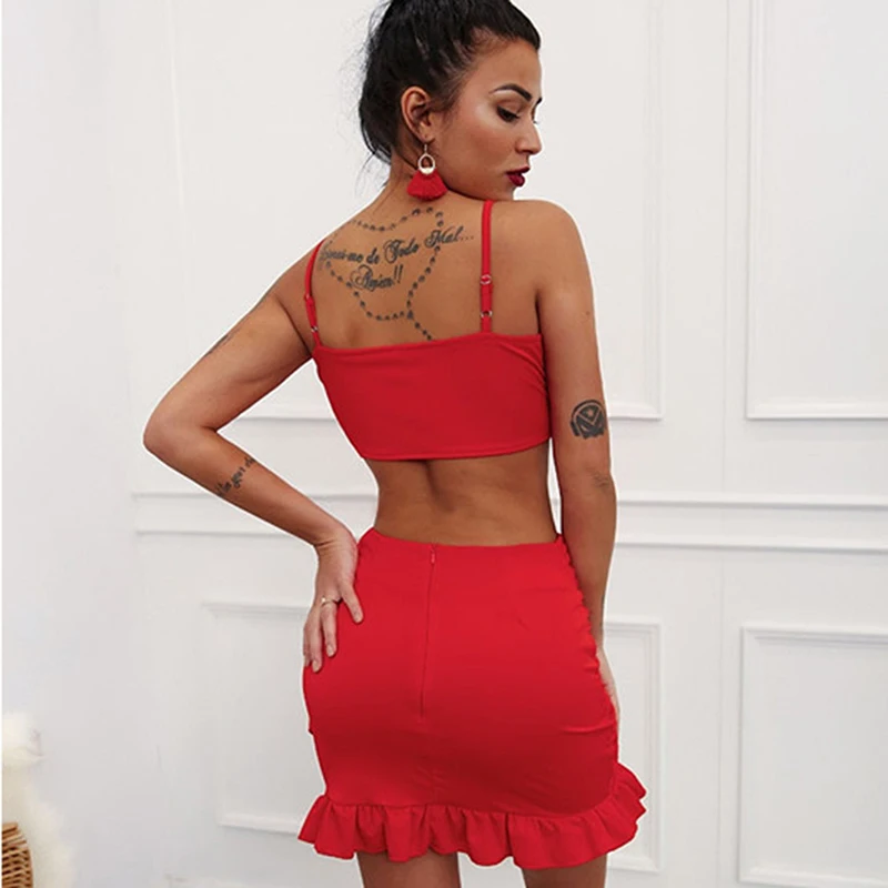 2018 Новый Холтер Женское Платье Vestidos Sexy v-образным вырезом Вечерние Лето
