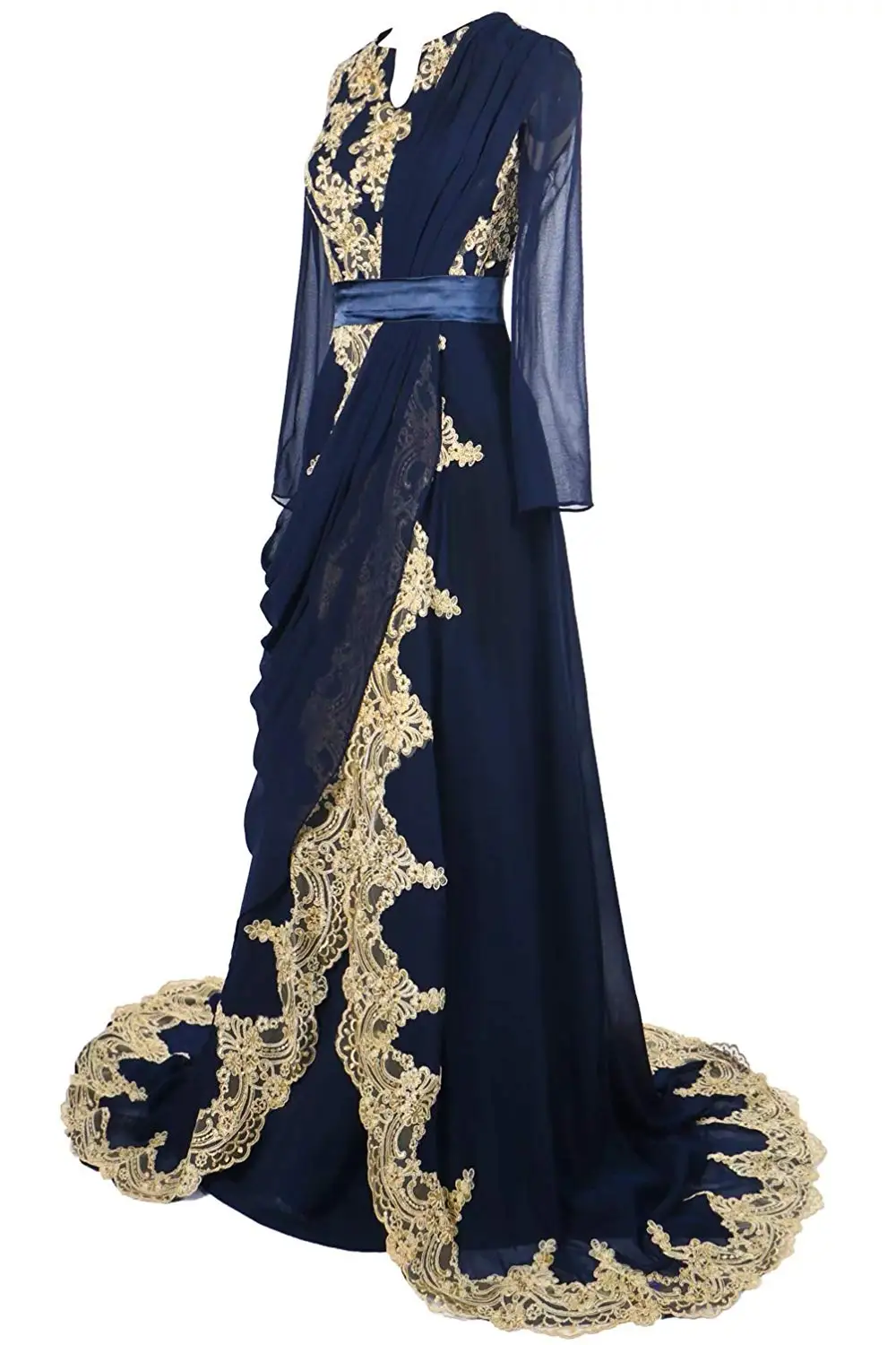 Женское платье с золотым кружевом Элегантное Длинное официальное в Дубае|Платья