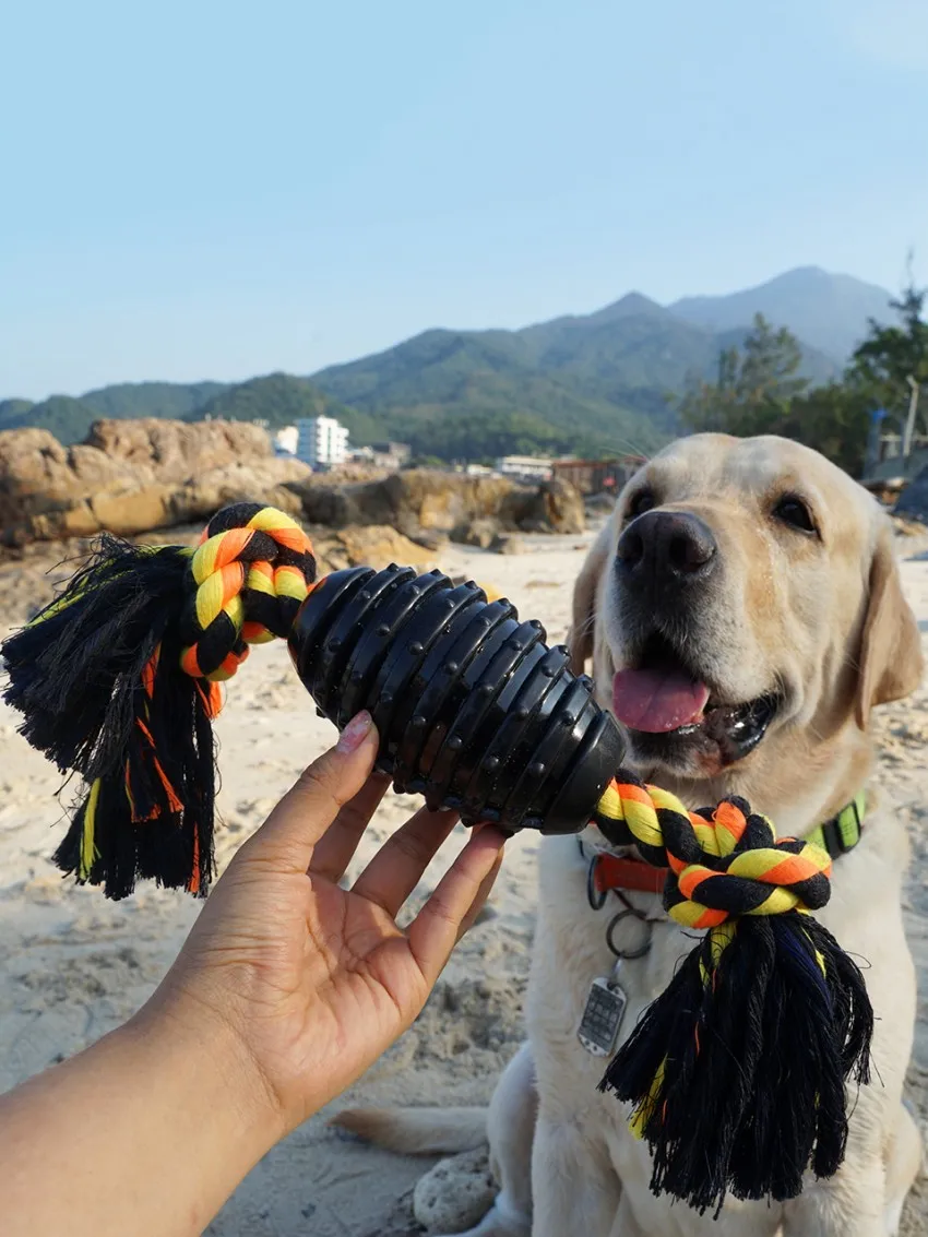 Высокое качество собака игрушки-Жвачки для чистки зубов из хлопчатобумажного каната прочный шарики кости интерактивные игрушки для больших собак молярная товары для домашних животных
