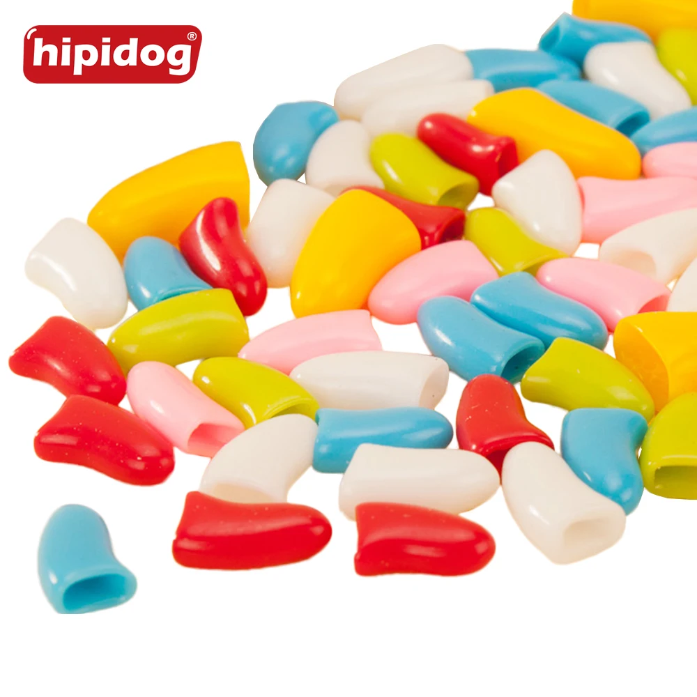 Случайный цвет 20 шт Мягкие колпачки для когтей в виде зубцов перчатка форме лапы