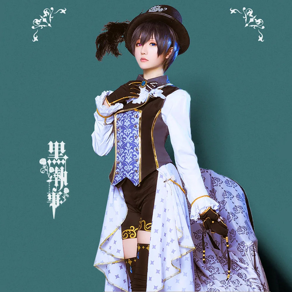 VEVEFHUANG, Черный дворецкий, солнце, бодрствование, аниме, Ciel Phantomhive, косплей, Yume, Хэллоуин, маскарадные вечерние костюмы хорошего качества