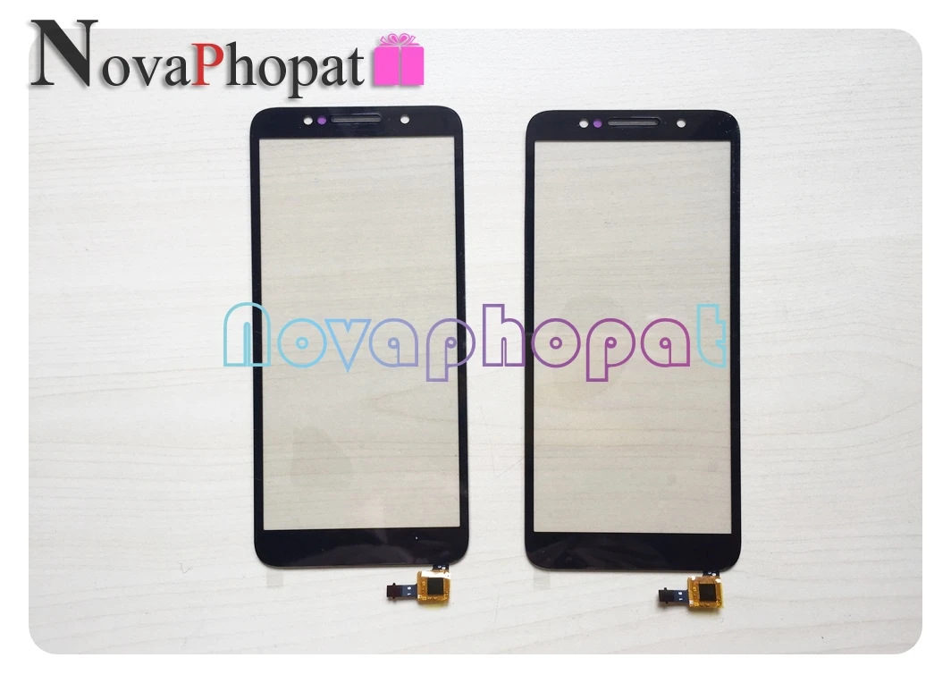Novaphopat 5,3 дюймов черный Сенсорный экран для Alcatel 1C 5009D 5009 сенсорный экран дигитайзер стеклянная Сенсорная панель тачпад+ отслеживание