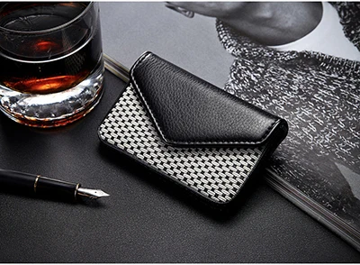 Black 034CC Bisi goro,, модный, в горошек, бизнес, держатель для кредитных карт, на застежке, защитный банк, porte carte de visite, Женский кошелек для карт - Цвет: Black 034CC