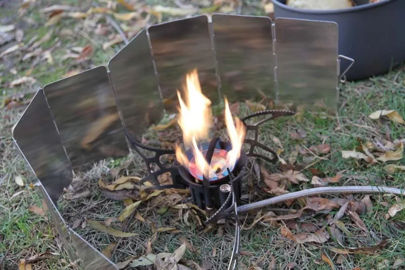 APG 9 plates outdoor Foldable Camping Stove Windshield Cookout Windbreak | Outdoor &amp Accessories