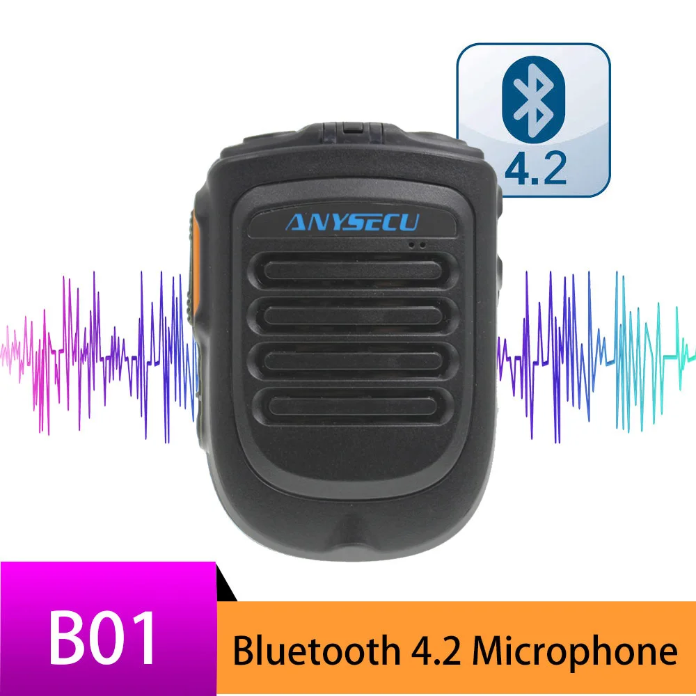 Bluetooth микрофон B01 Ручной беспроводной для 3G 4G Newwork IP радио с REALPTT ZELLO App Android
