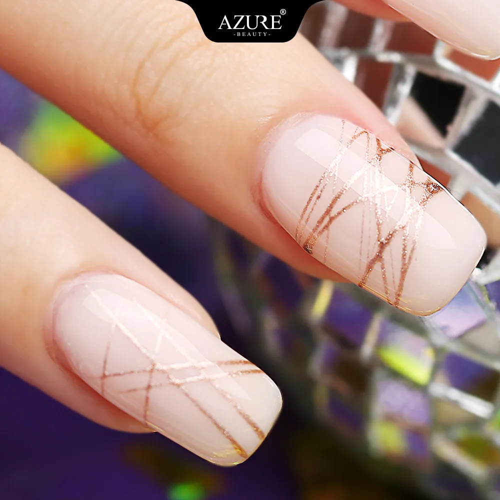 Металлический сатиновый гель Azure Beauty новинка металлический Гель лак для ногтей с