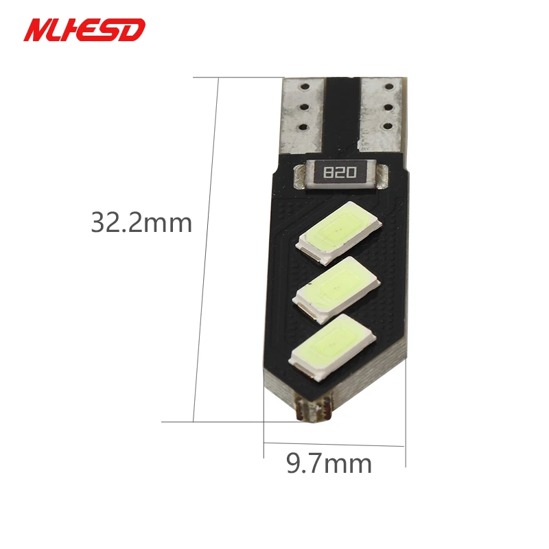 10 шт х T10 6smd 5730 5630 Led canbus Автомобиль светильник Canbus Белый t10 led W5w 194 ошибка лампы 6led|car
