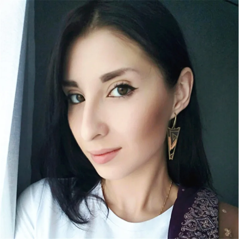 Этнические украшения серьги с красной бронзовой эмалью модные ювелирные изделия