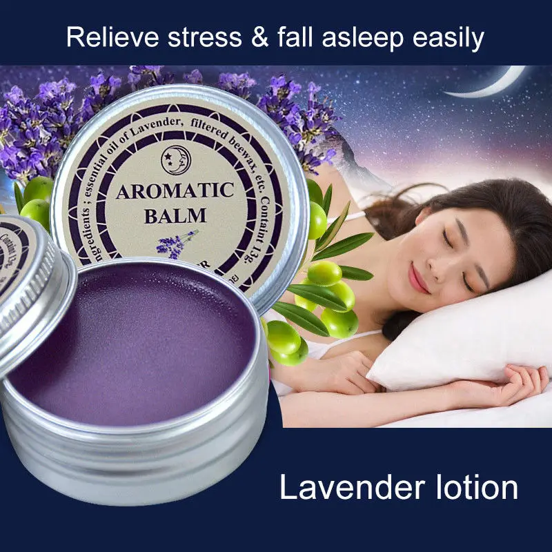 

Lavender Aromatic Balm Improve Sleep Soothing Cream Essential Oil Insomnia Relax Aromatic Balm Fragrances & Deodorants Cream