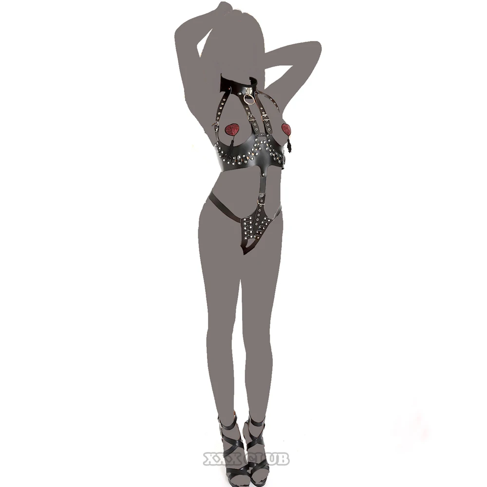 Тьерри игры для взрослых Фетиш Кожа Женский бондаж без ластовицы голая грудь