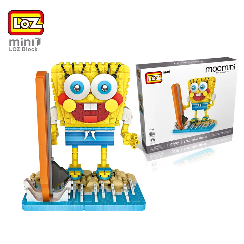 LOZ Губка Боб здания конструктор Сделай Сам Кирпичи фигурки игрушки Дети