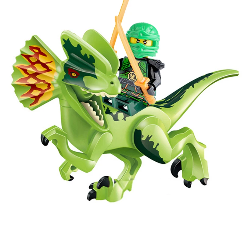 Динозавры из Юрского периода Ninjago, кубики, строительные блоки-головоломки, оригинальные игрушки динозавров для детей, подарки