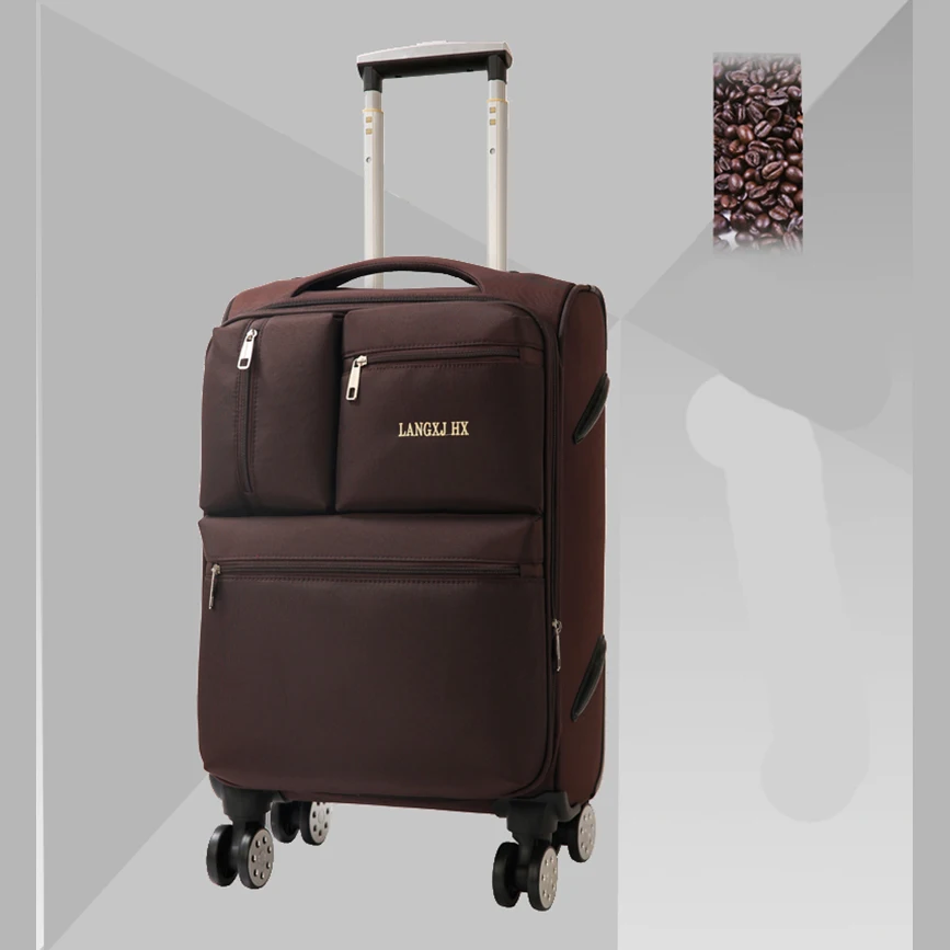 Чемодан на колесиках из ткани Оксфорд 20 дюймов 24 дюйма|suitcase trolley|luggage spinnerrolling luggage |