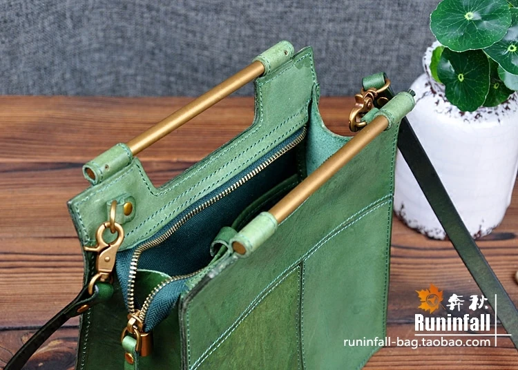 Модная женская сумочка из растительного дубления ручной работы винтажная