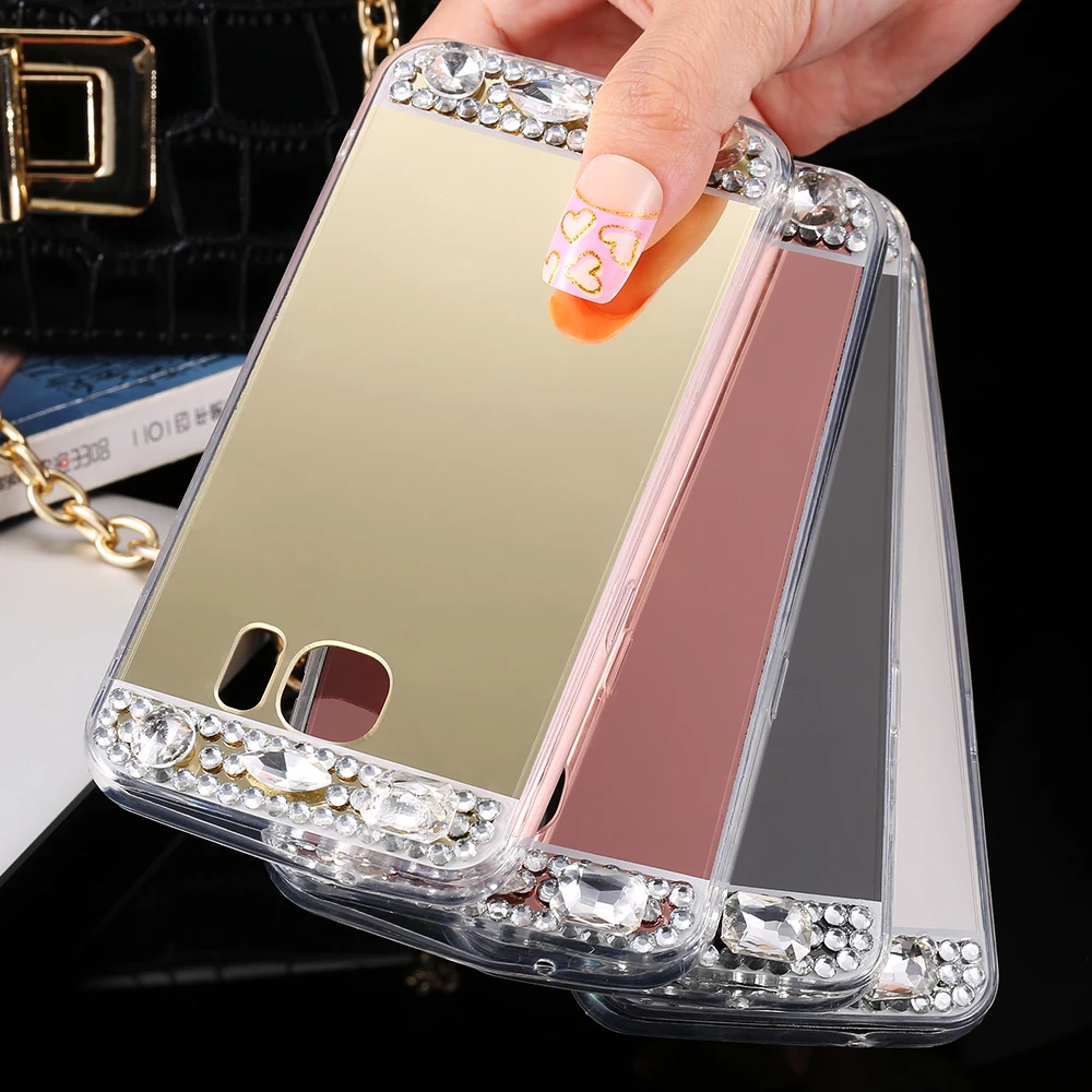 FLOVEME S8 Plus S7 Edge зеркальный чехол со стразами для Samsung Galaxy S6 A3 A5 2017 аксессуары