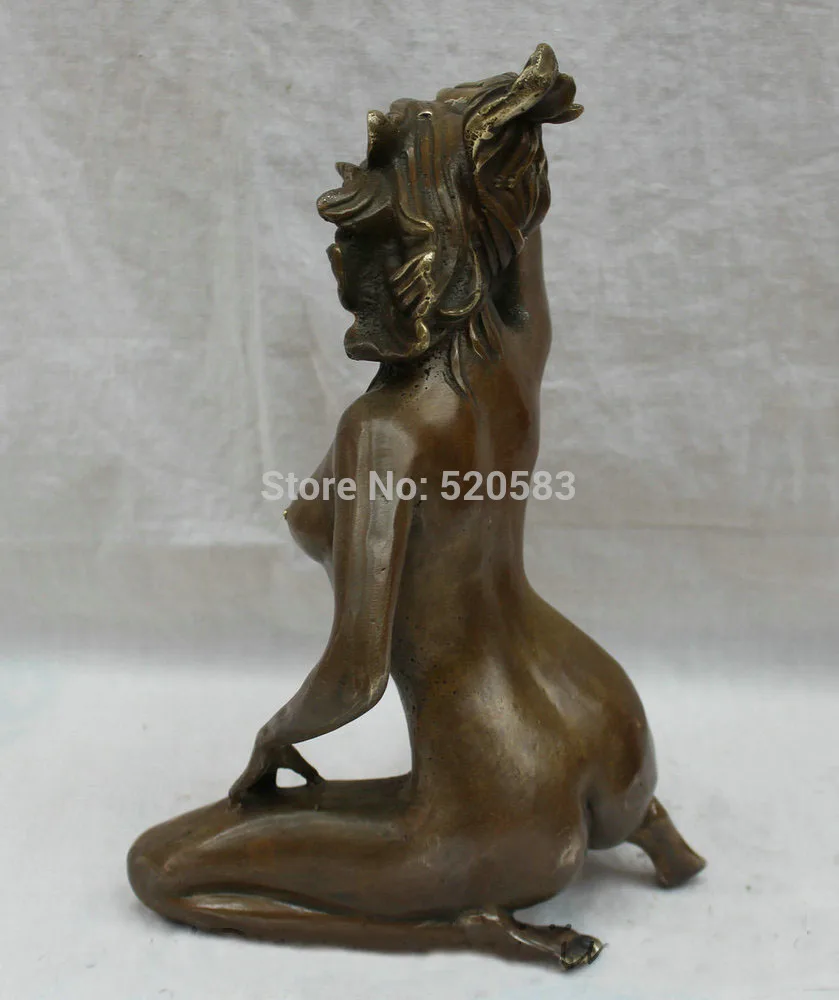 11 &quot китайский бронзовый медный искусства танца обнаженная леди красавицы