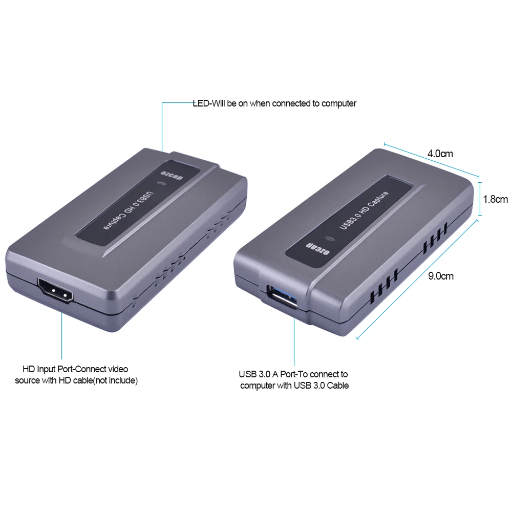 Ezcap287 USB 3 0 HDMI запись в режиме реального времени 1080p 60fps Plug and Play для XBOX One PS3 4 WII U