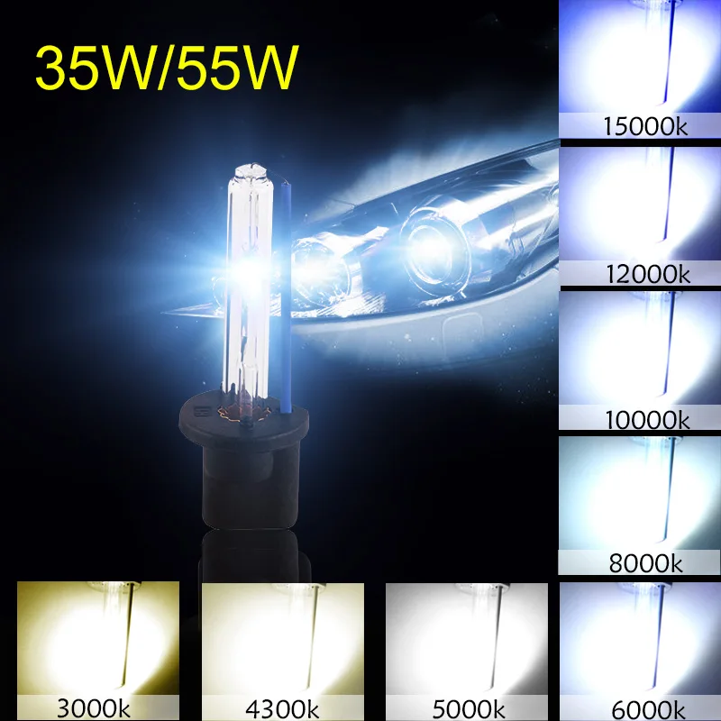 Комплект ксеноновых ламп Hid 2 шт. лампы H1 H3 H7 H8 H11 HB3 9005 HB4 9006 H27 880 881 55 Вт 12 в 3000K 4300K 5000K