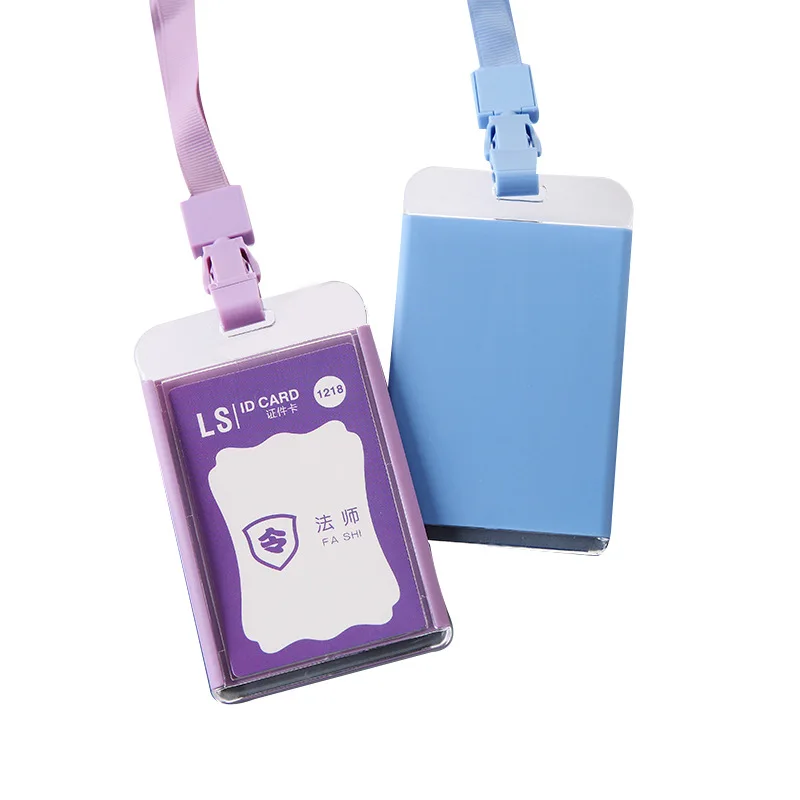 Прозрачный ID карта сотрудника держатель с разноцветный ремешок Для женщин