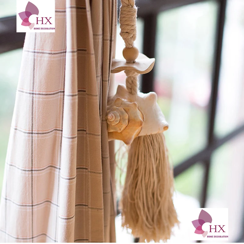 Бесплатная доставка (2 шт./лот) натуральный занавес бандаж корпус и раковины