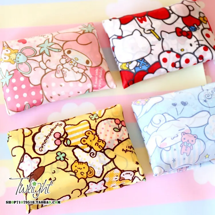 Мультяшная Мелодия cinnamoroll пудинг собака Оксфорд ткань сумка на плечо портативный Эко-дружественные продуктовые сумки Многоразовые Сумки для дам