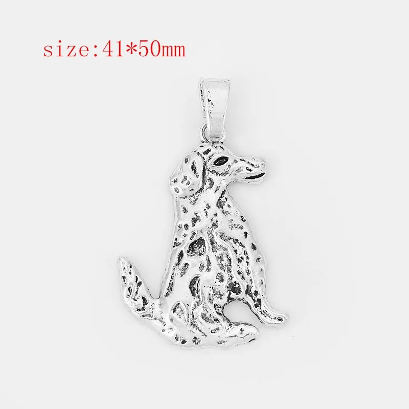 Dalmatian 2 шт антикварные серебряные амулеты большой цветок/Вихрь/рыба/Фея Ангел/Сердце/крыло/Морская звезда/Стрекоза/Черепаха/диск подвеска Ювелирное Украшение - Окраска металла: Dalmatian