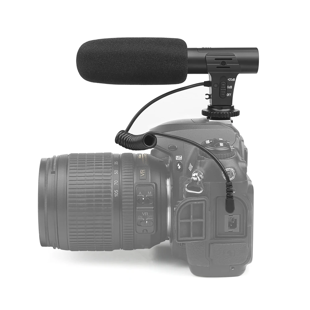 SHOOT стерео микрофон видеокамеры для Nikon Canon DSLR камеры компьютера мобильный