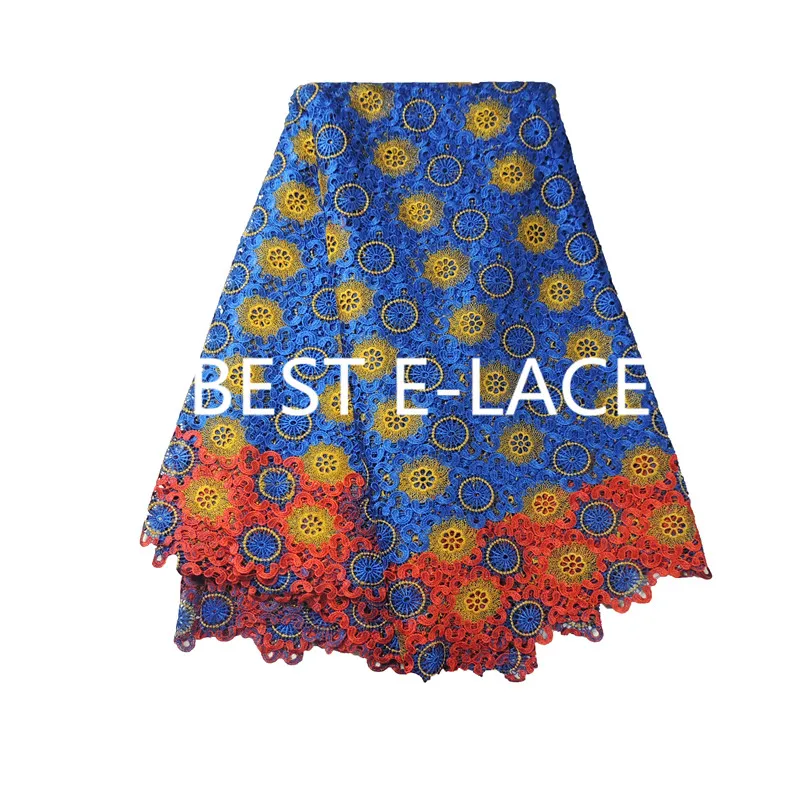 Африканский кружевной ткани 2017 высокое качество гипюра расшитого пайетками