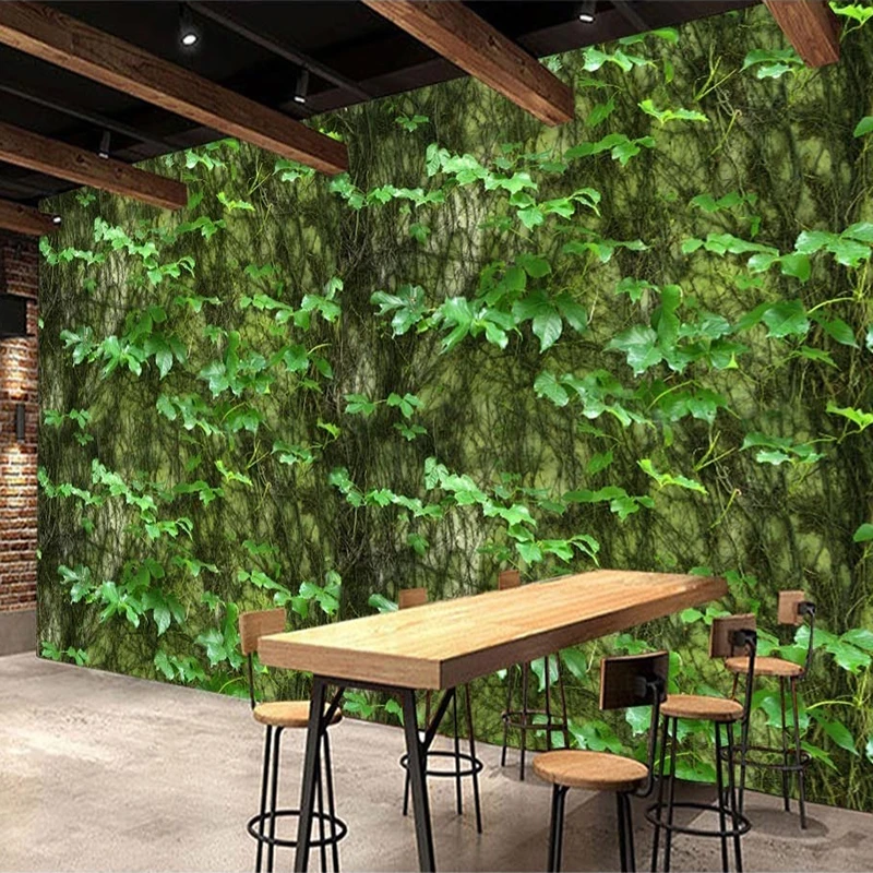 3D фотообои на заказ Зеленый лист скалолазание тигровая лоза абстрактное