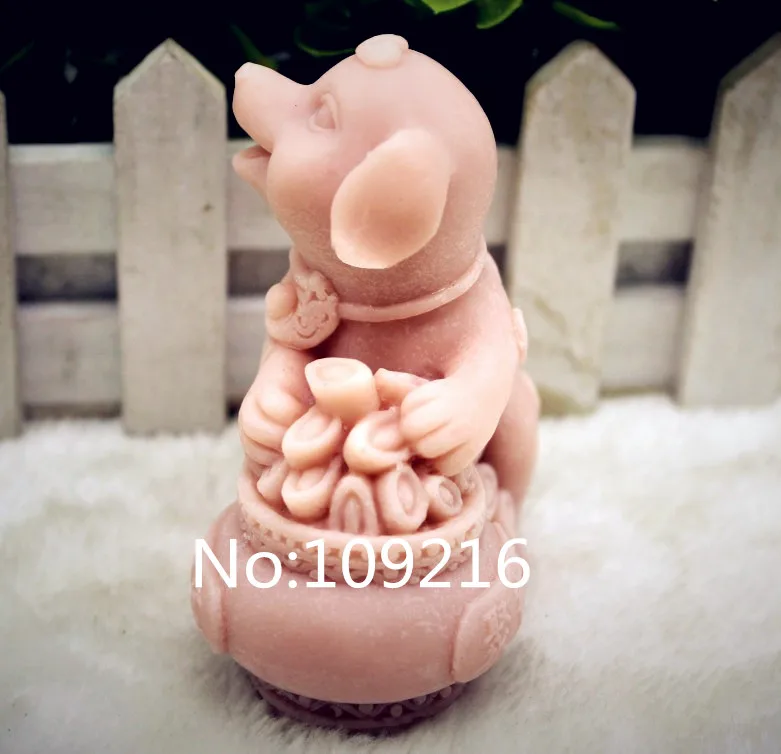 Новый продукт! 1 шт. 3D Zhaocai Dog (zx228) Пищевая силиконовая форма для мыла ручной работы