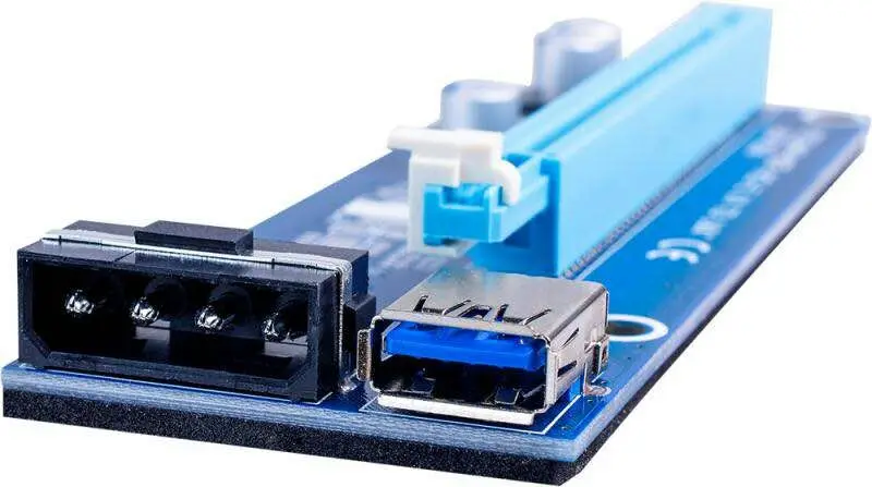 PCI E Express 1x до 16x Райзер расширитель адаптера карта с 50 см USB 3 0 кабелем питания для