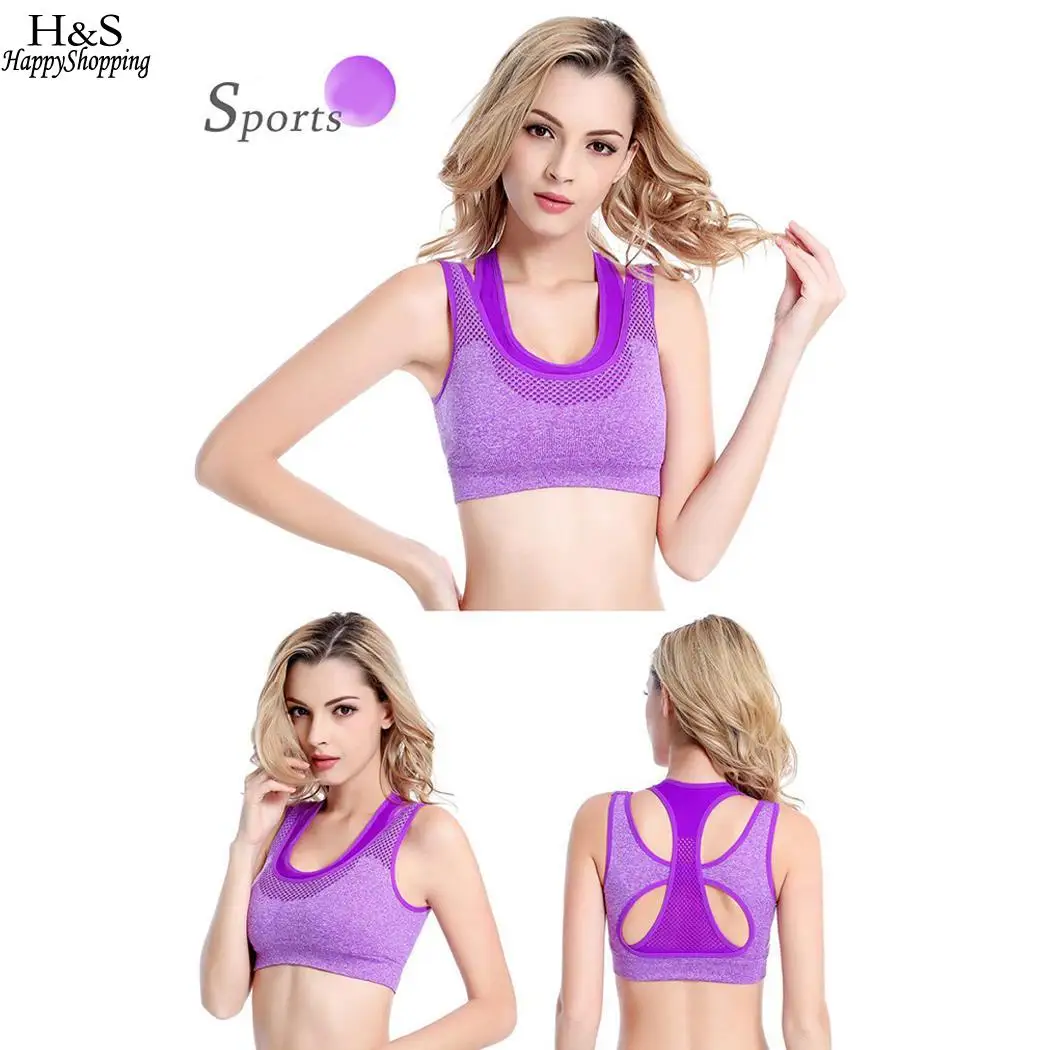 Racerback двухслойный бесшовный спортивный эластичный женский
