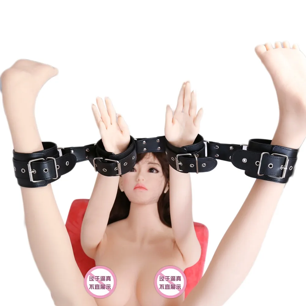 Новинка 2019 кожаные удерживающие Наручники набор для лодыжки мужчин женщин БДСМ