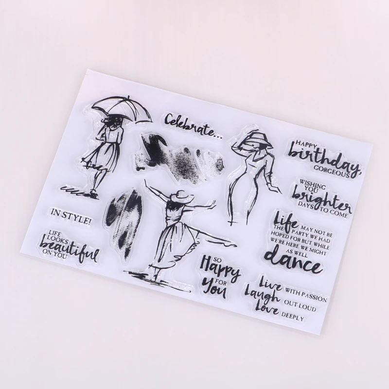 Common words/woman Transparent Clear Stampr DIY Scrapbooking Photo Album Decorative Paper Card Crafts Handmade Gift | Канцтовары для