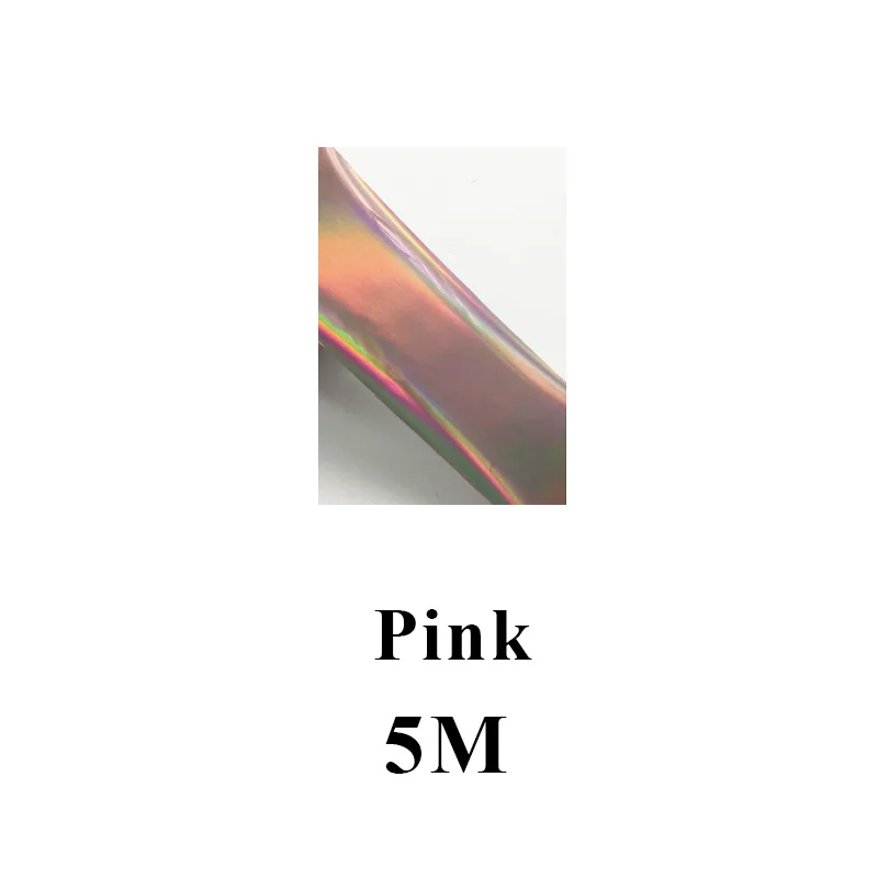 Pink Голографическая переводная наклейка для дизайна ногтей звездное небо лазерная металлическая цветная фольга для ногтей 1 шт. блестящее украшение для маникюра DIY бумажные наконечники - Цвет: Pink