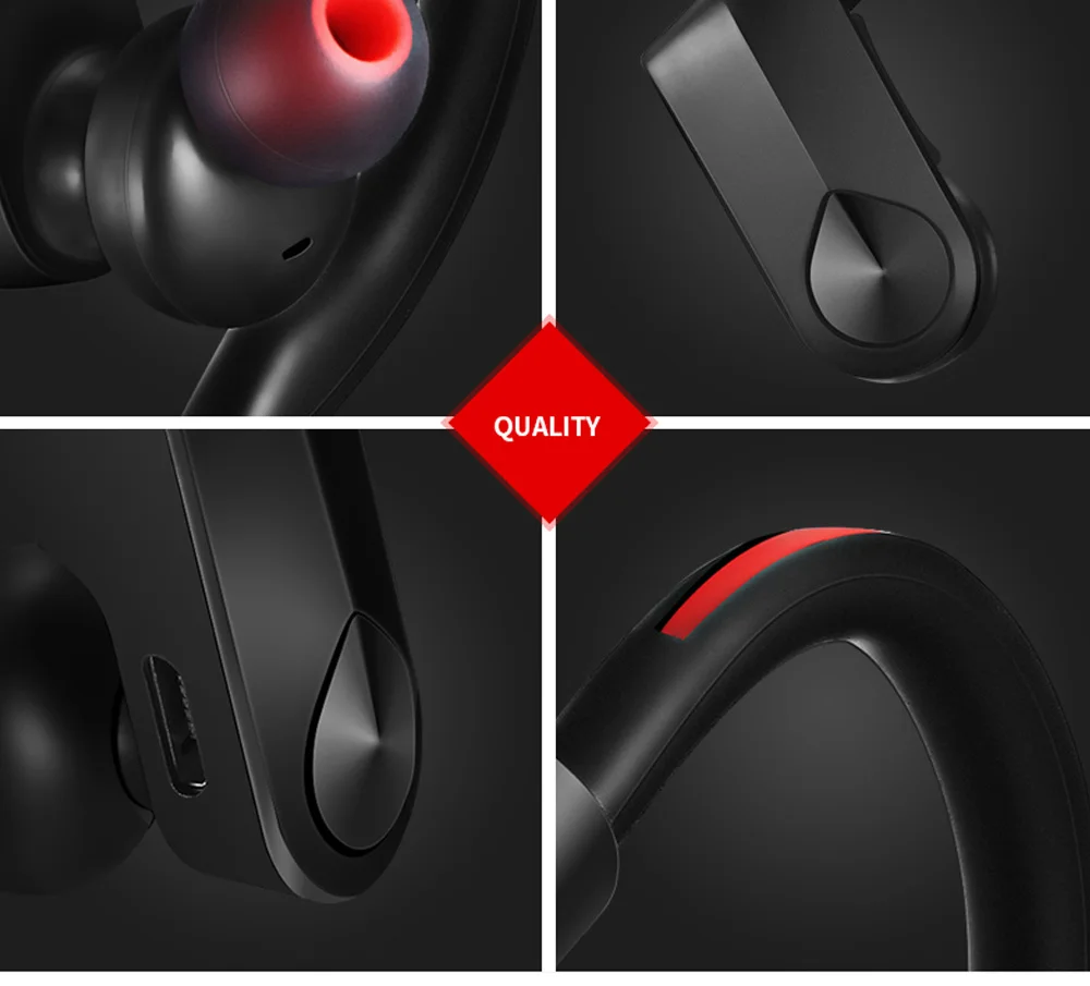Спортивные Bluetooth наушники CBAOOO, беспроводные наушники, bluetooth-гарнитура, водонепроницаемые наушники с шумоподавлением и микрофоном для android ios