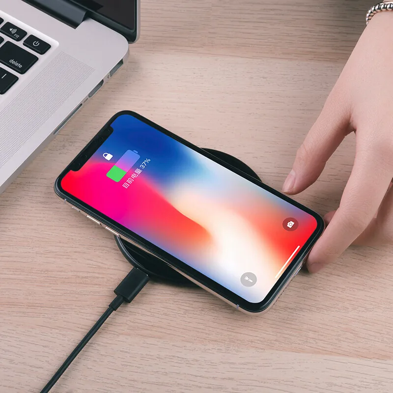 Зазор Zimi 10 Вт QI Беспроводное зарядное устройство для Iphone 8/8 plus/IphoneX Быстрая
